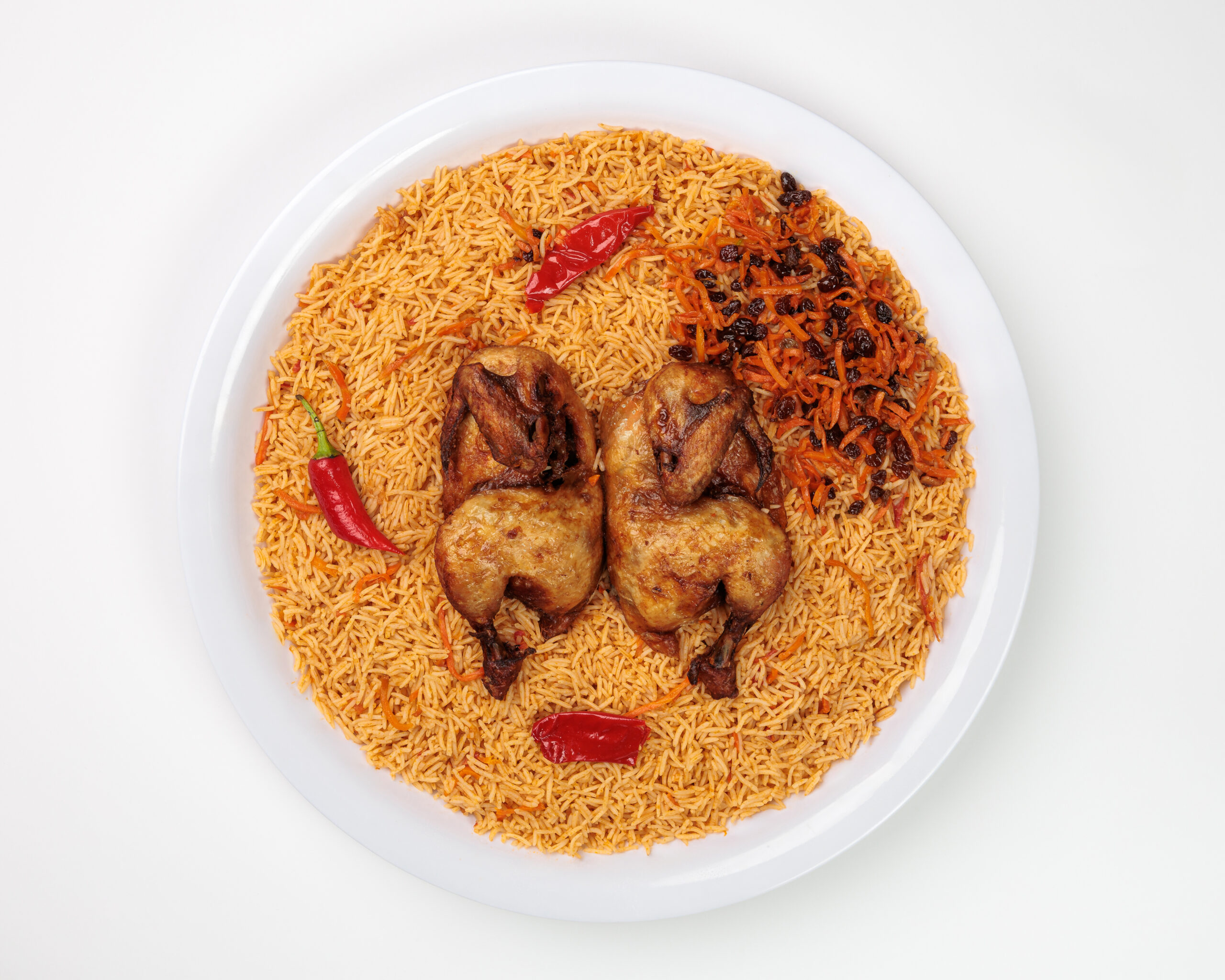 دجاج كبسة مع الرز (نص حبة )