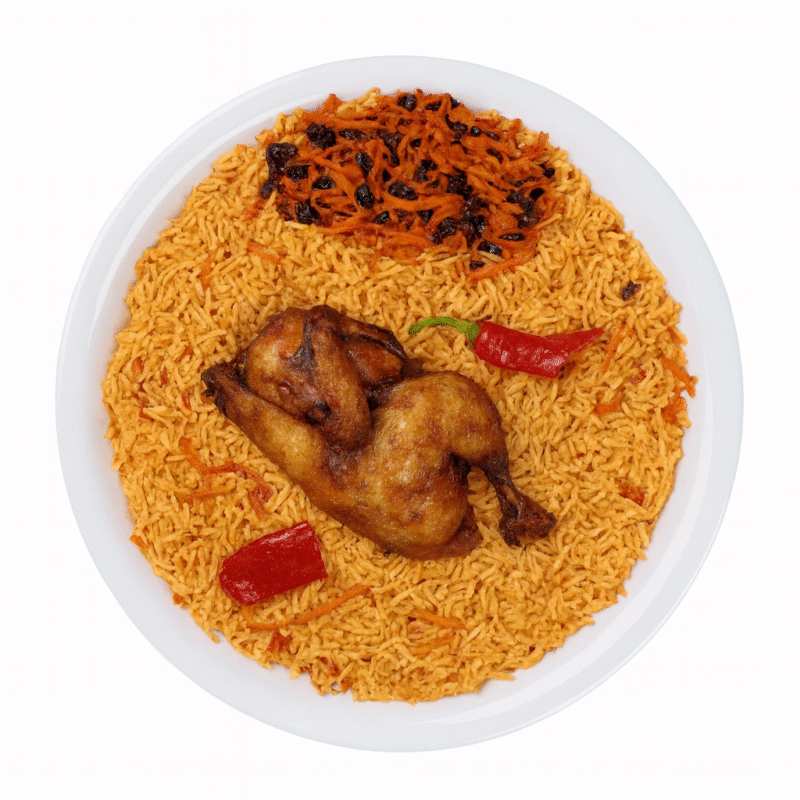 دجاج كبسة مع الرز (نص حبة )